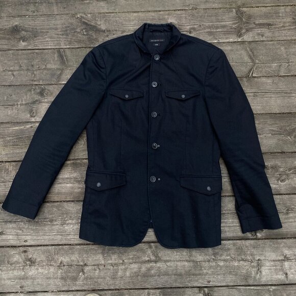 FW15 John Varvatos Luxe Cotton Utility Jacket Size 40 Black Multipocket Large - Picture 4 of 9
